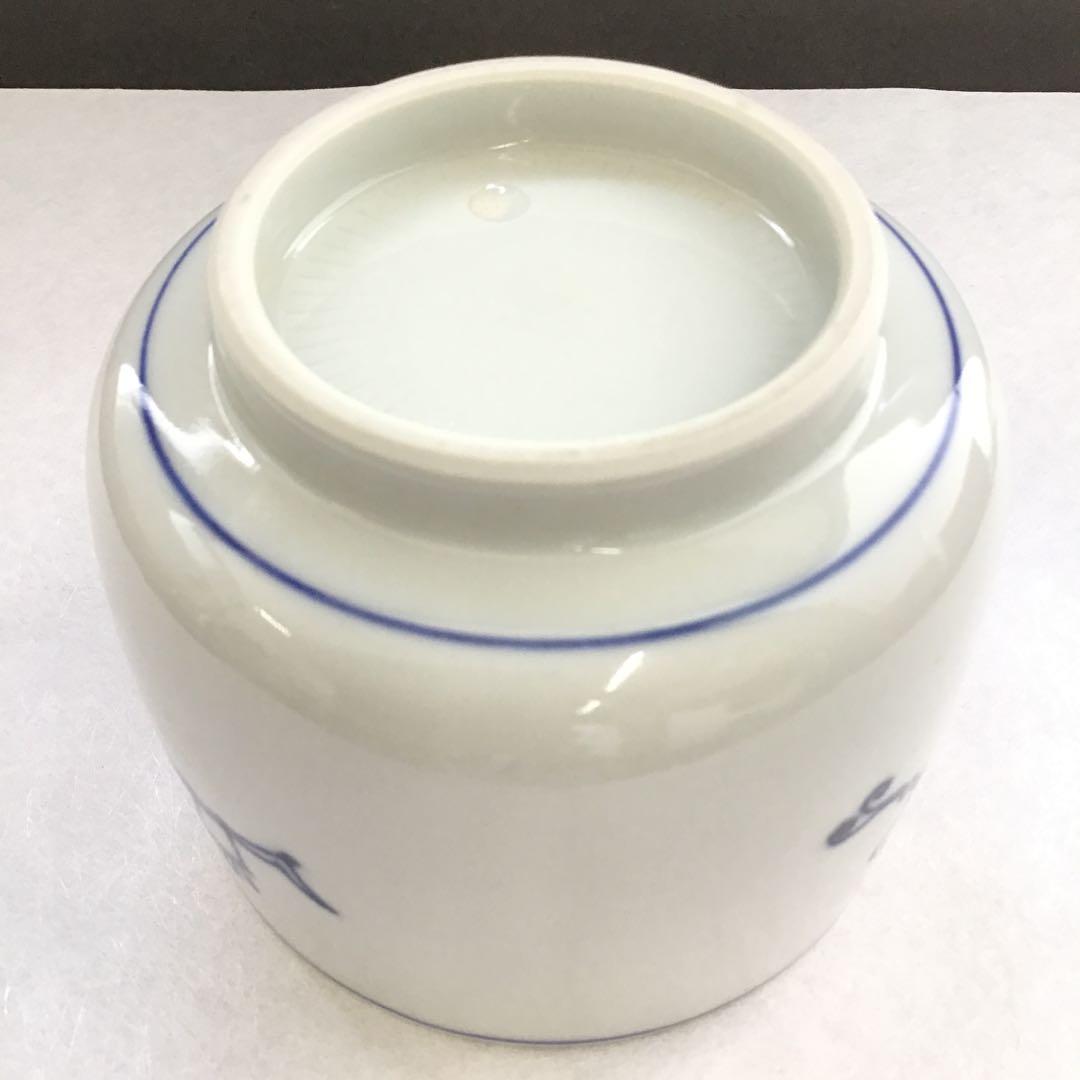 茶道具　火入　染付冠手　昧渓窯永寿作　松尾流妙玄斎書付　共箱　紙箱　N233HI