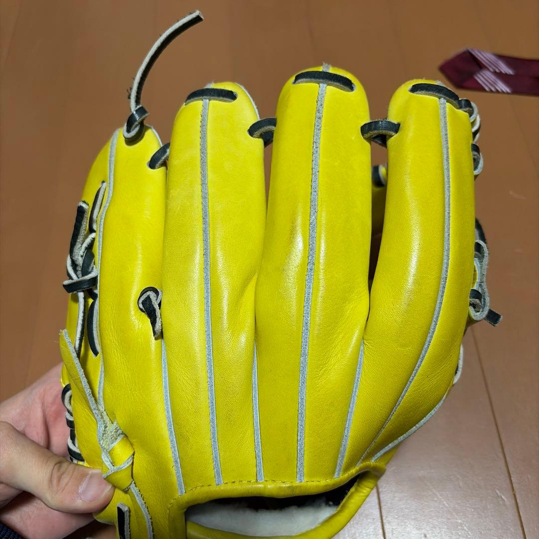 ミズノプロ軟式5DNAイエロー　フランクリンバッティング手袋