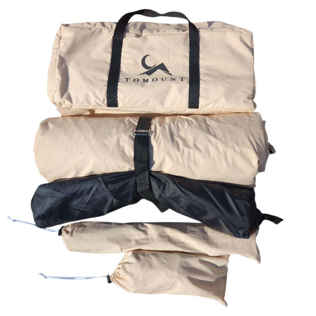 【おまけキャノピーポール】TOMOUNT ソロキャンプ TC素材 パップテント
