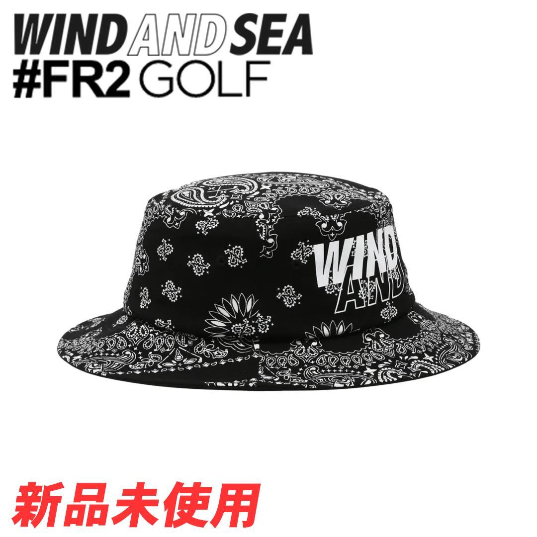FR2 GOLF × WIND AND SEA バケットハット ペイズリー 黒