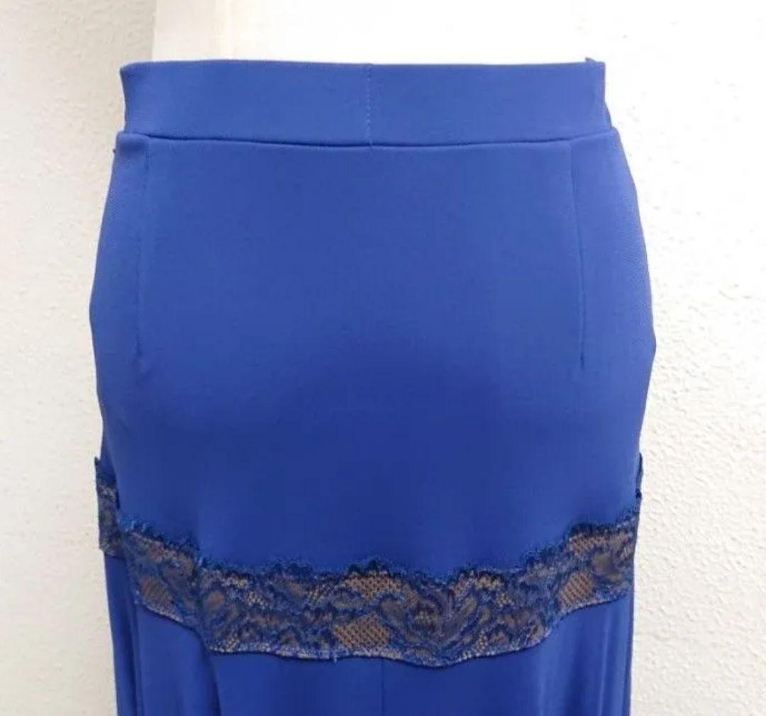 SALE☆チャコット　社交ダンス　スカート M ブルー レース　定価51700円