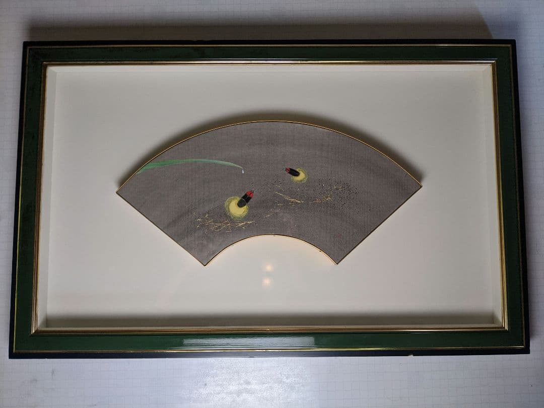扇画「螢」(日本画)