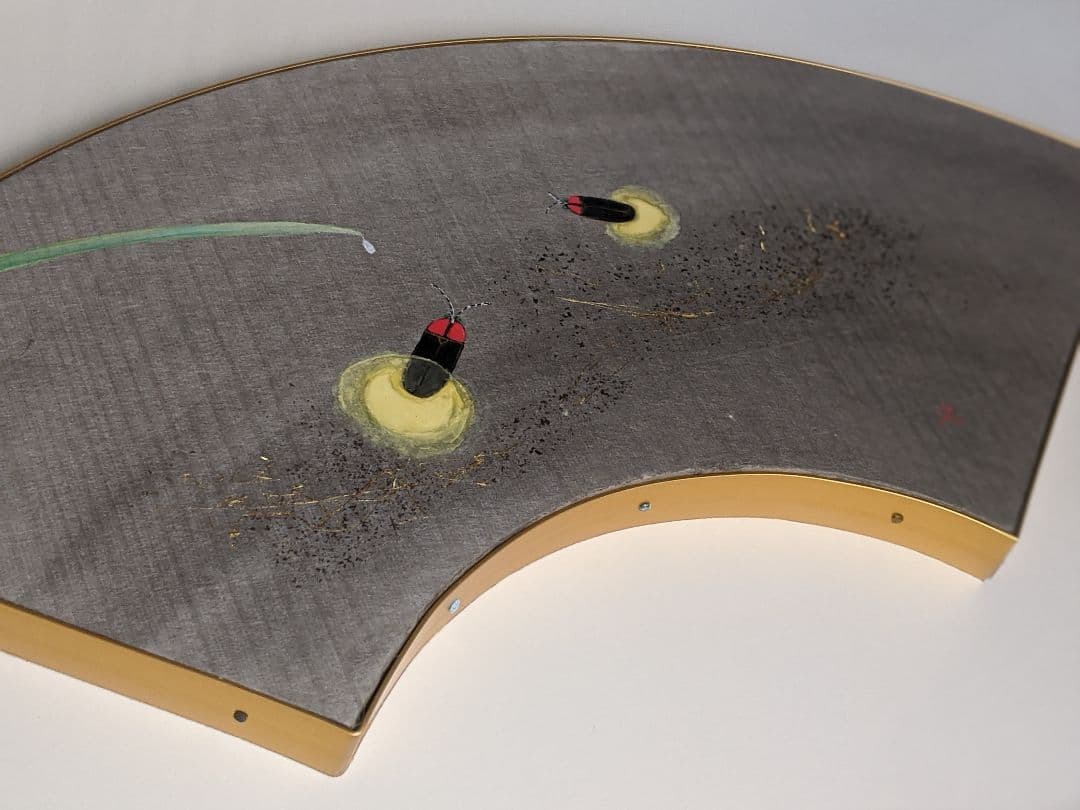 扇画「螢」(日本画)