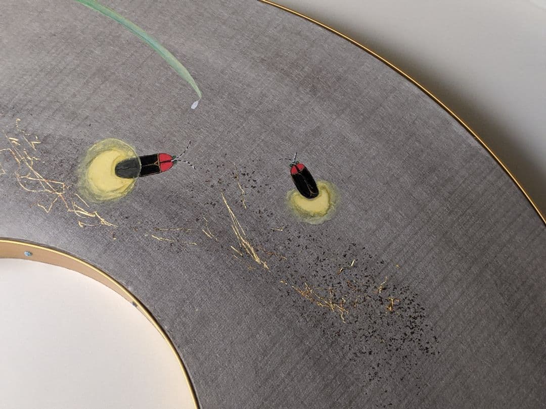 扇画「螢」(日本画)