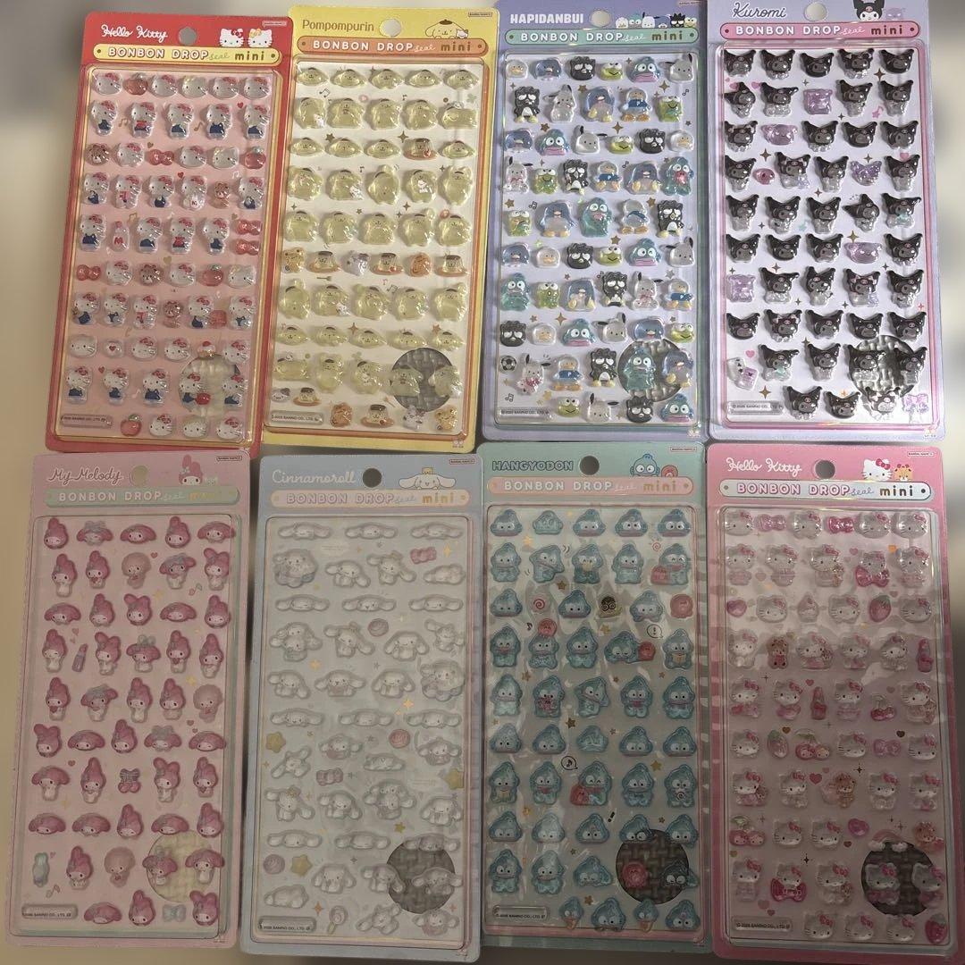 【正規品】サンリオ ボンボンドロップシールミニ コンプリートセット