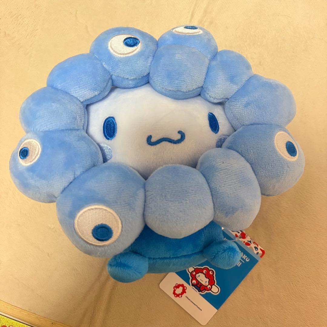 サンリオ　ミャクミャク　ぬいぐるみ　シナモロール　シナモン　推しカラー　水色