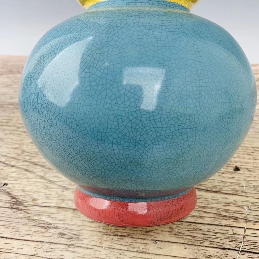 中国古美術・旧蔵の磁器・大周柴窯兩色葫蘆瓶・置物・書道具・茶道具・文房具・賞物