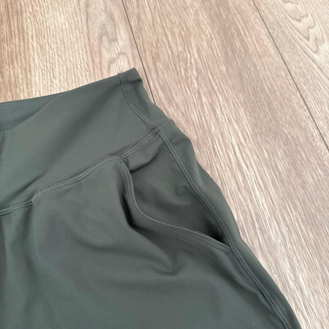 [ 美品 ] andar ジョガーフィットレギンス オリーブカーキ L