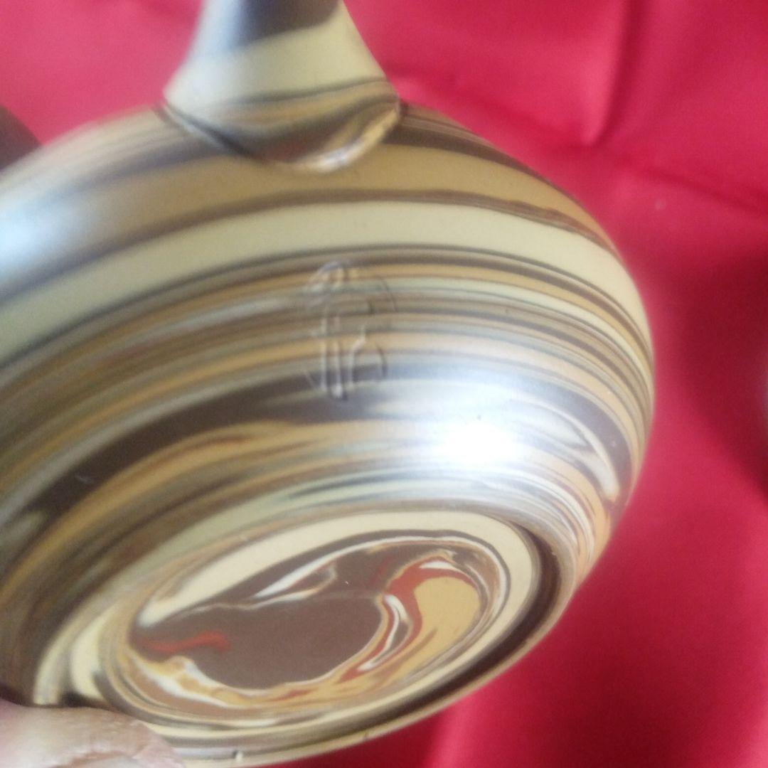 常滑焼　練り込みマーブル模様の急須