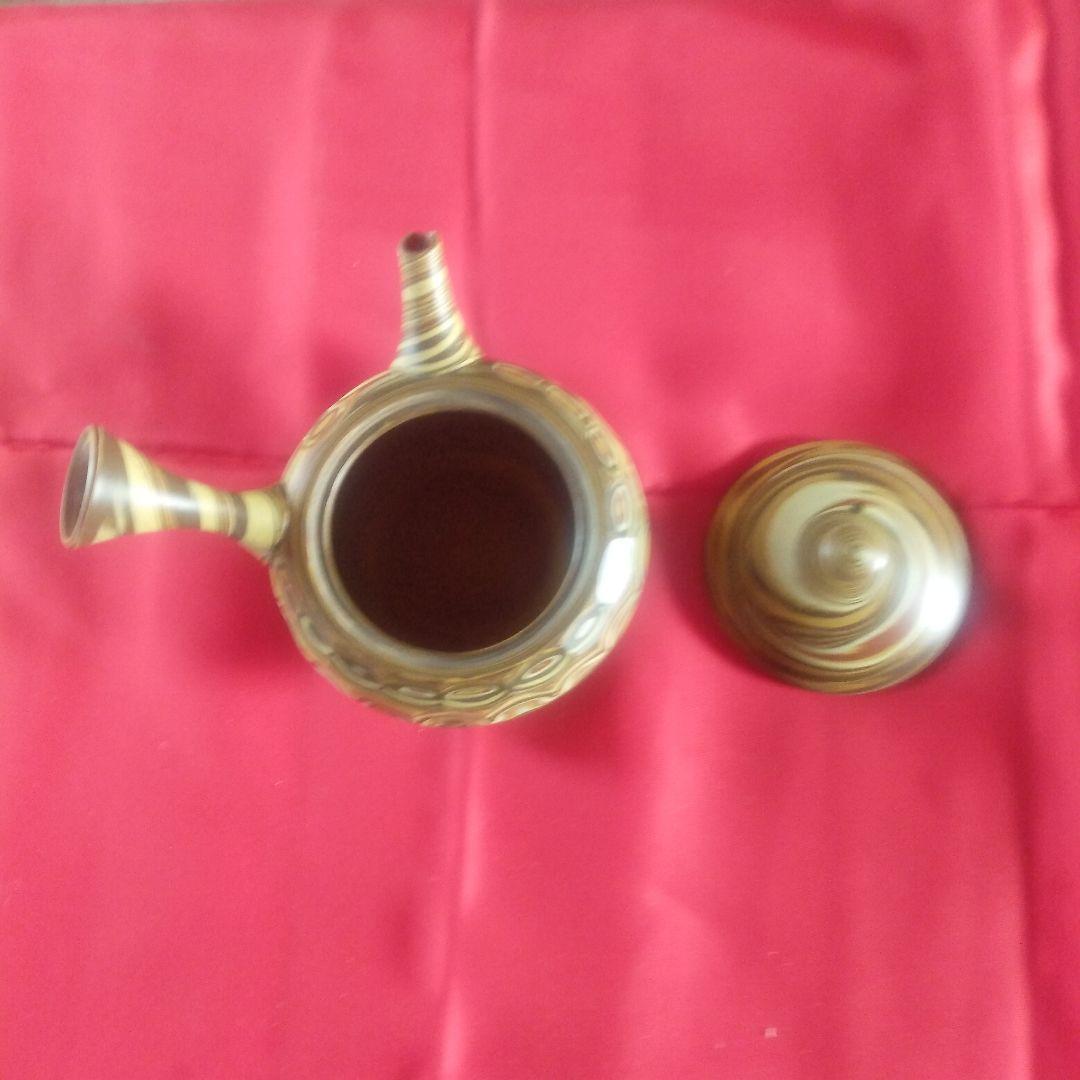 常滑焼　練り込みマーブル模様の急須