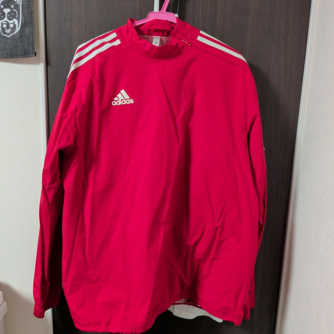 adidas 赤 2XL ウィンドブレーカー