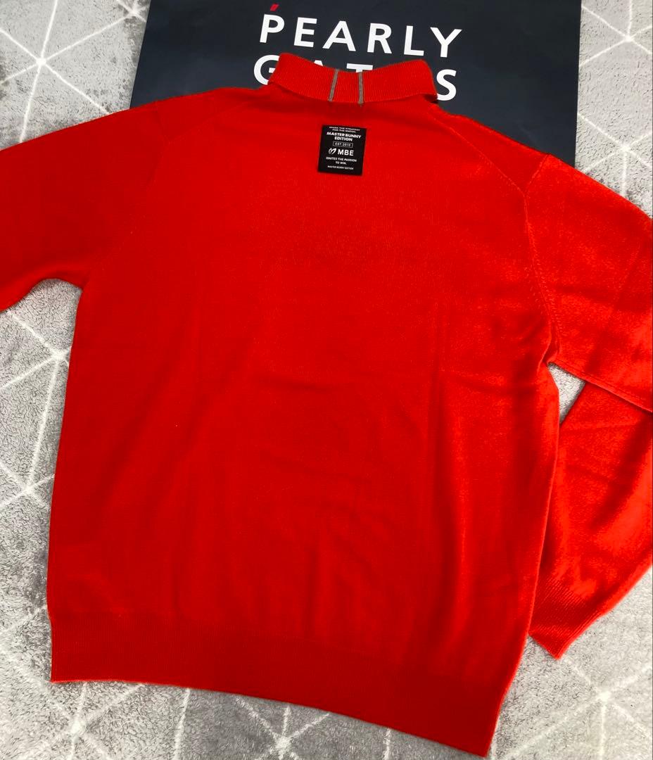 新品 パーリーゲイツ マスターバニー カシミヤ100％ ニット (6)LL/赤