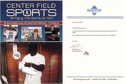 Michael Vick マイケルヴィック 実使用シューズ 直筆サイン 証明書