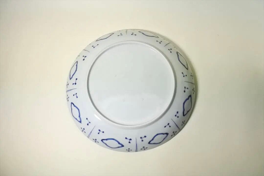 江戸後期　伊万里　染付　雲　鶴　松　大皿　飾皿　骨董品　アンティーク　i