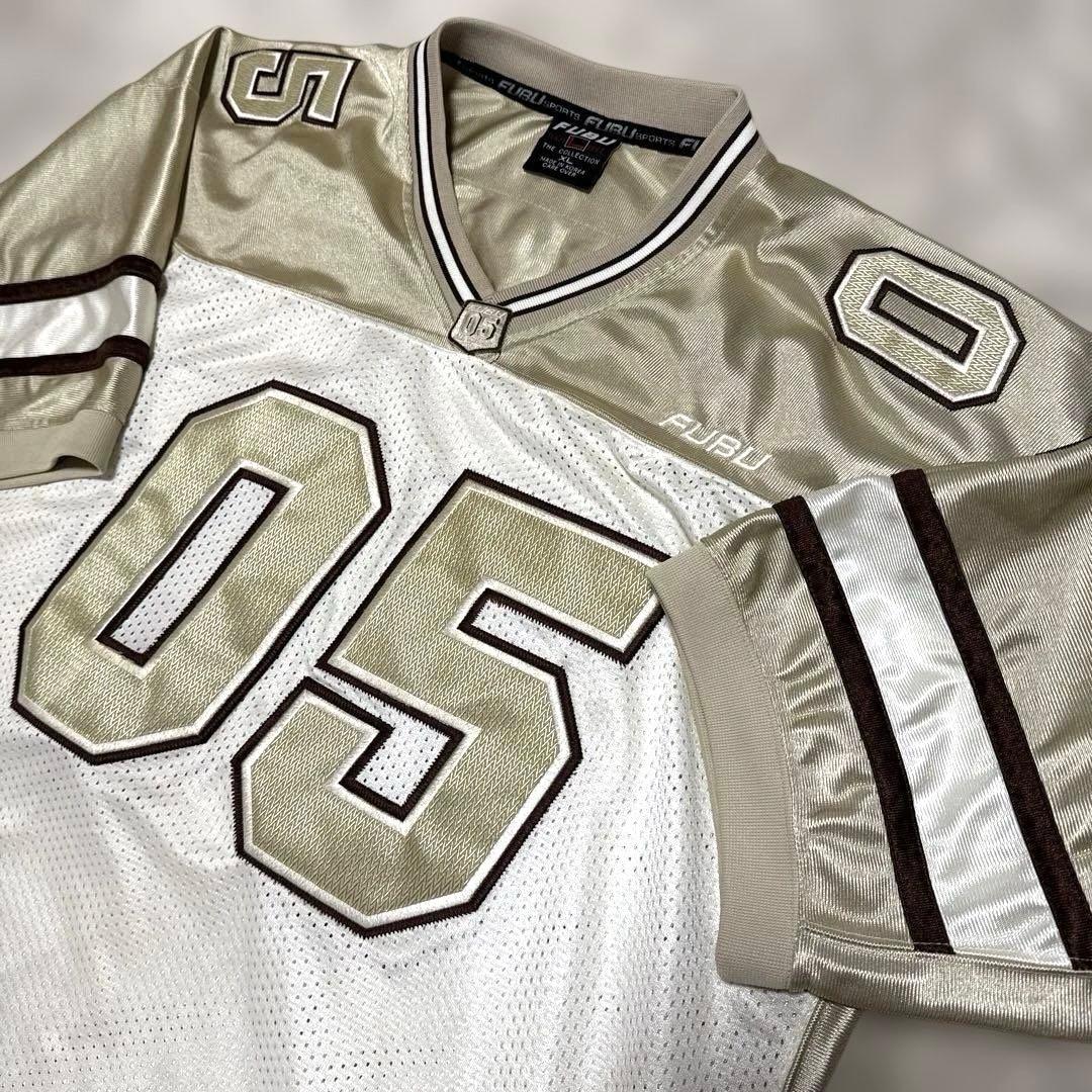 美品！フブ　fubu メッシュ　ゲームシャツ　フットボールシャツ　ＸＬ