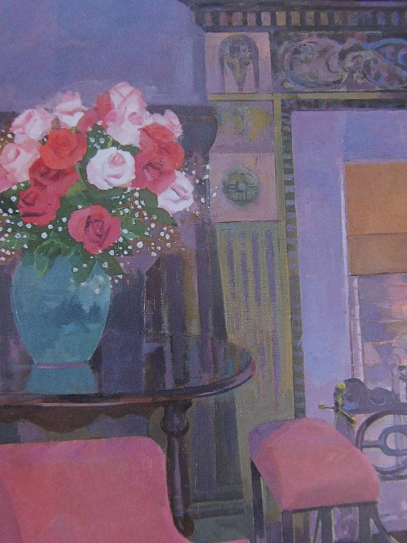 宮下実、【晩秋紀行】、希少な額装用画集より、新品額装付、状態良好