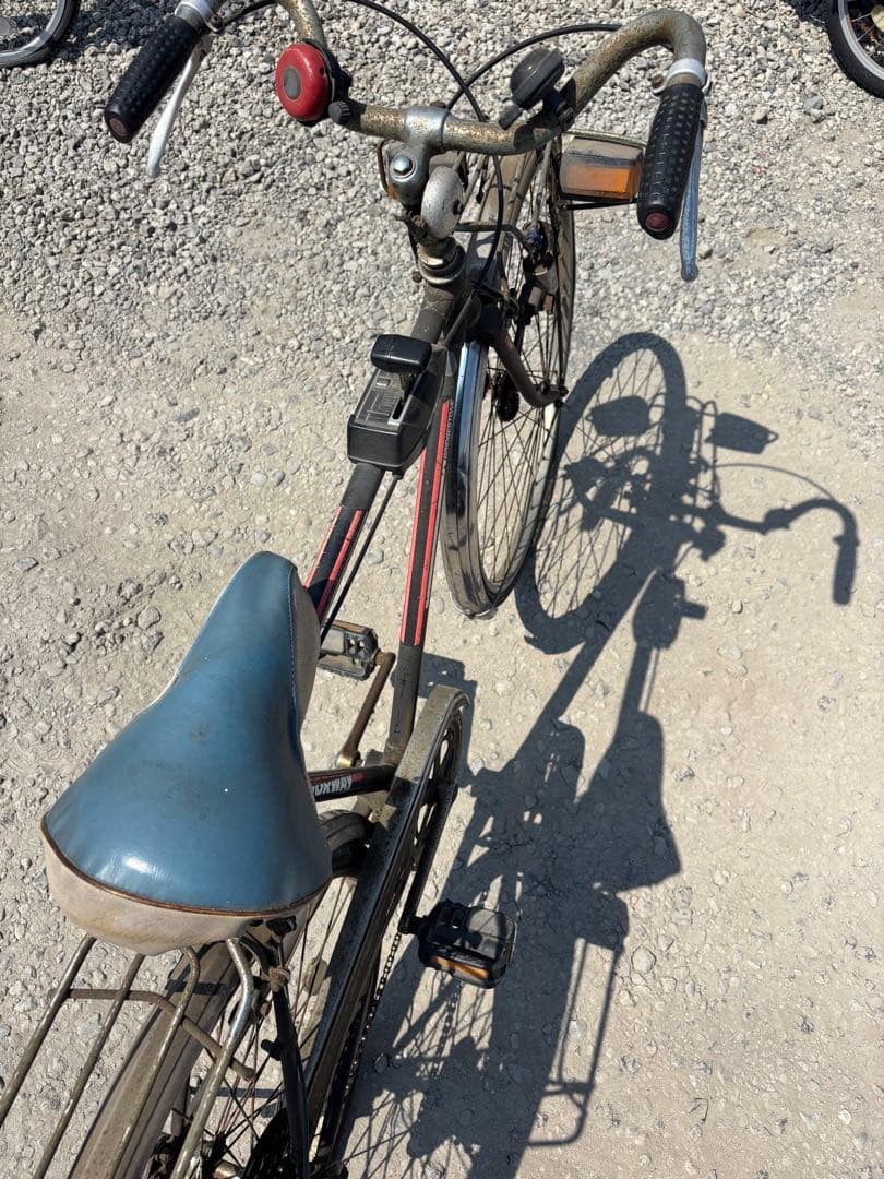 シティバイク 26インチ 黒/赤 スチールフレーム