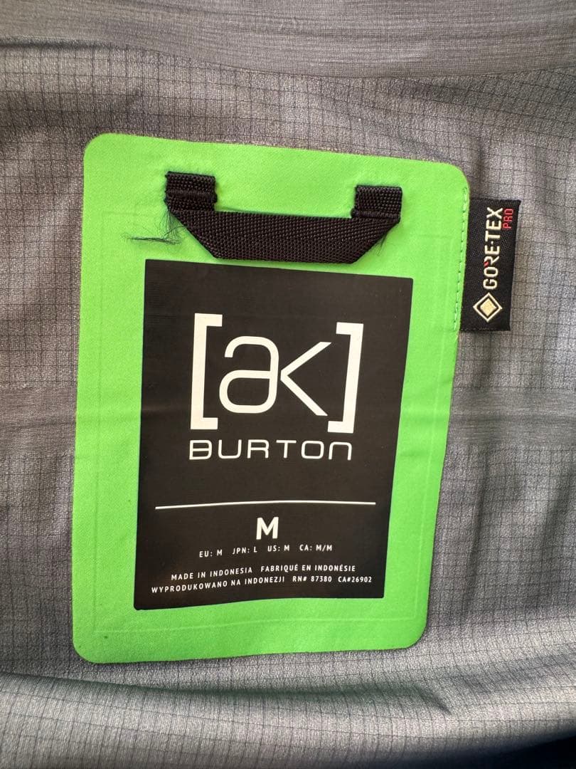 BURTON ak tusk ジャケットgoretex pro Mサイズ