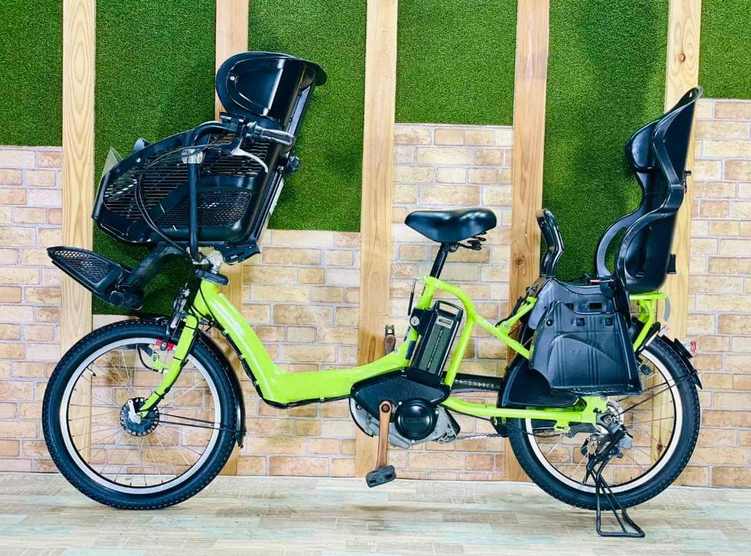 低価格 No１モデル グリーン系 ヤマハ 子供乗せ電動アシスト自転車 H2779