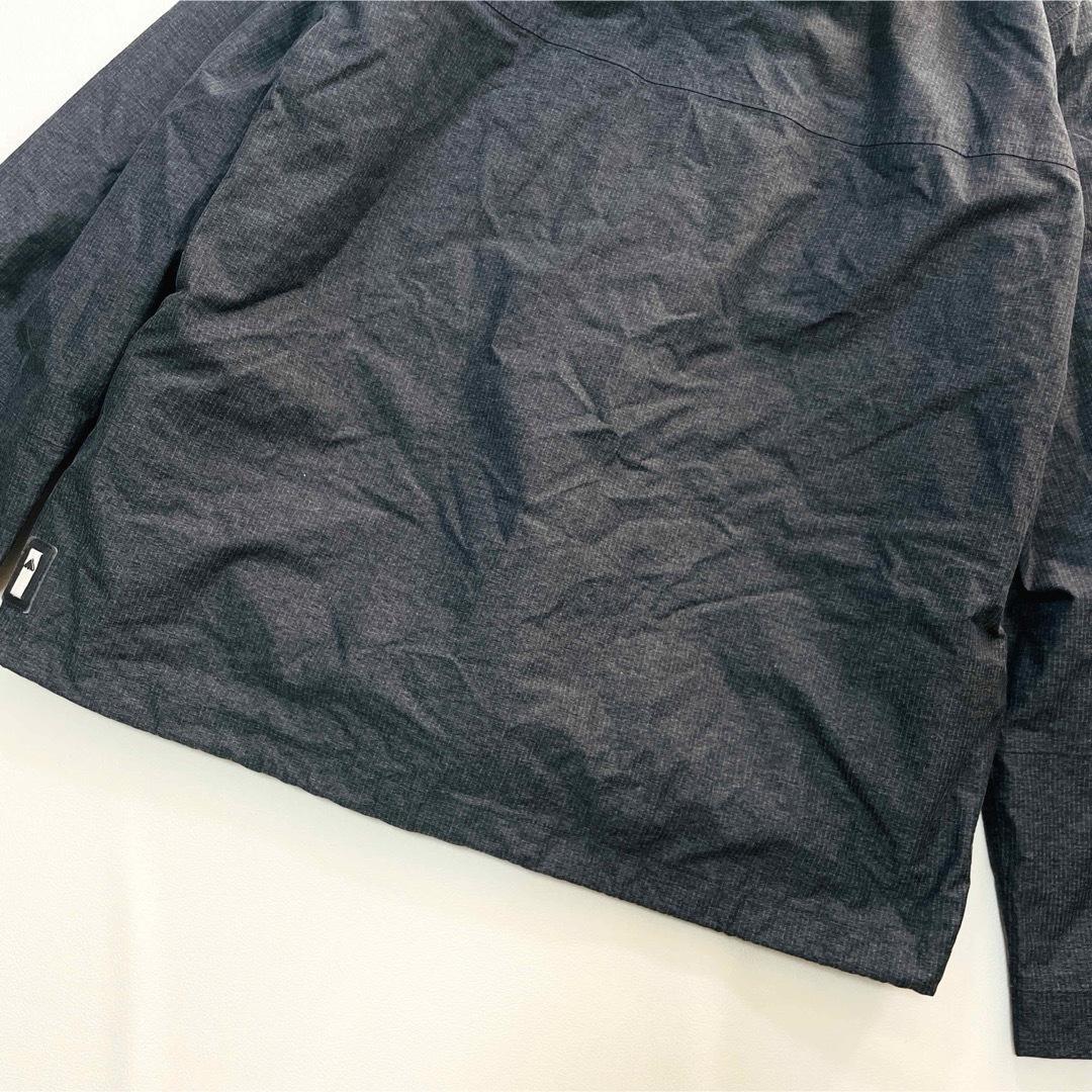 6658【美品】バートン　ジャケット　メンズ スノボウェア　ストライプ　グレー