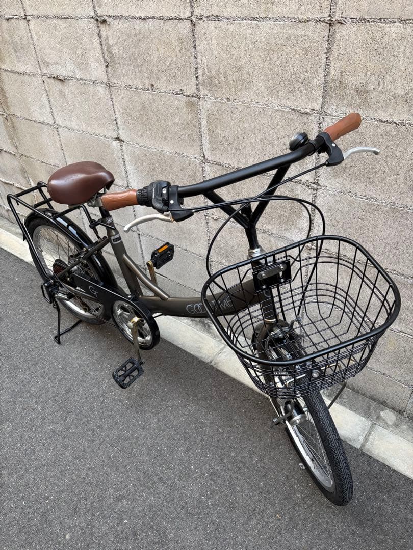 <両タイヤ新品>ミニベロ　カーキ