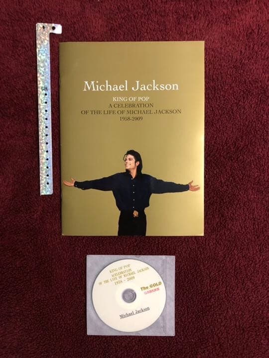マイケルジャクソン　this is itチケット　葬儀パンフレット　リストバンド