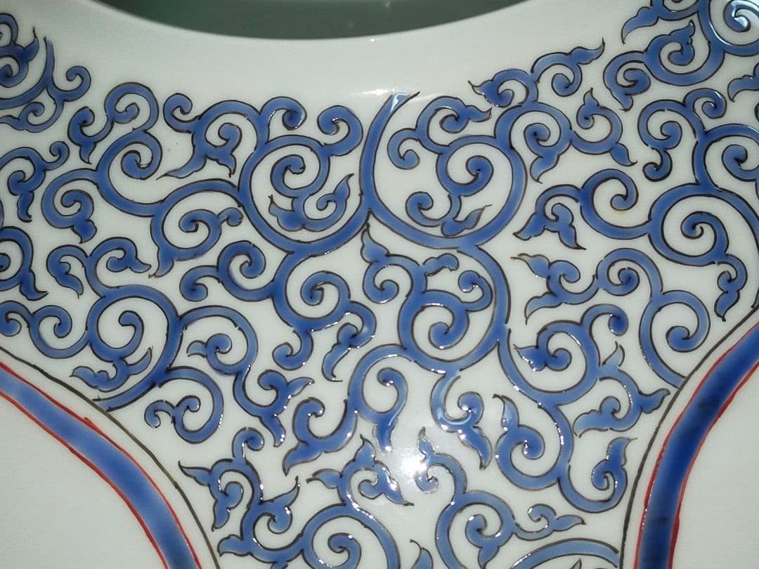 ♥値下げ！小畑仁　柿右衛門様式　特大　花瓶　共箱付き　有田焼　伊万里　骨董　古玩