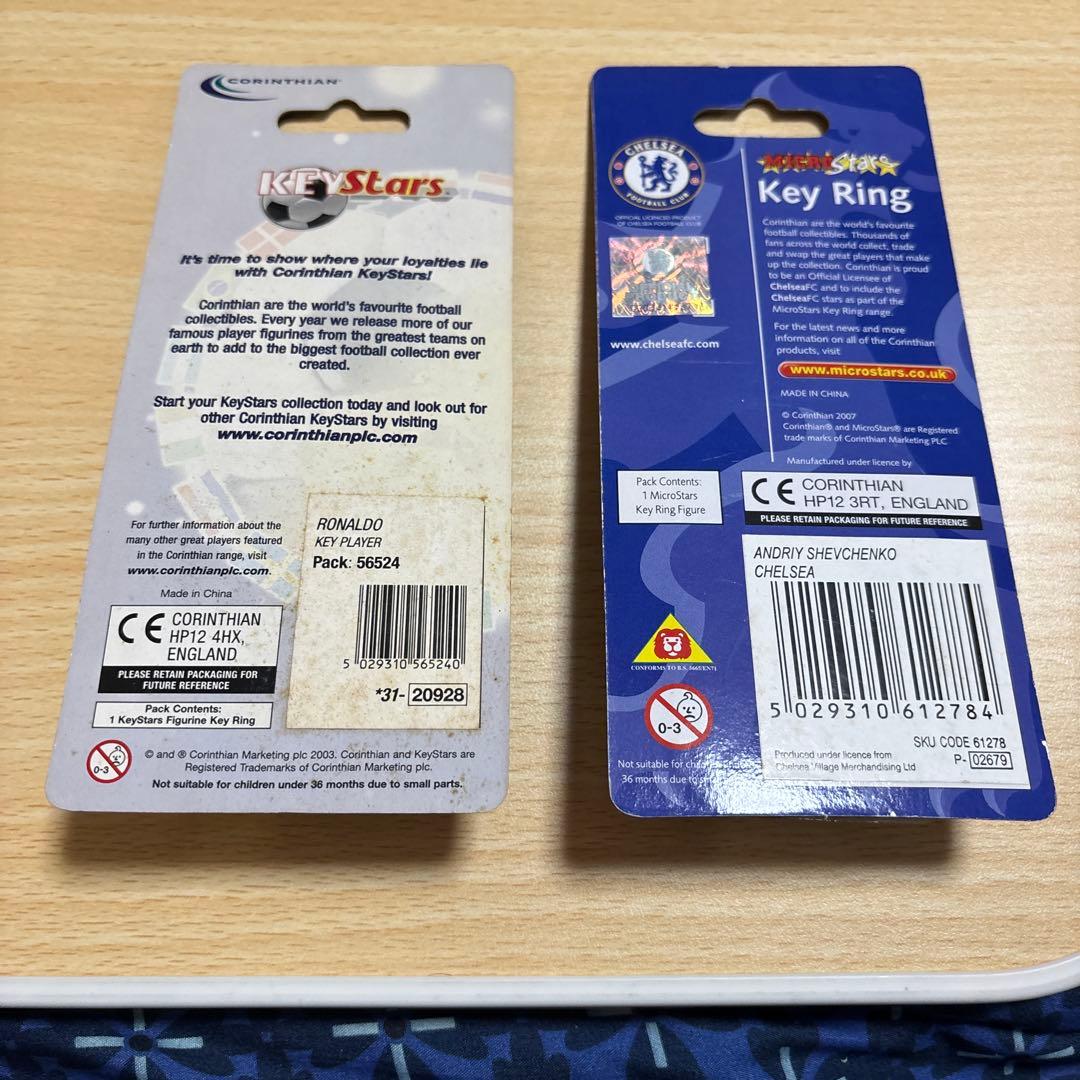 ロナウド　シェフチェンコ フィギュアキーホルダーセット