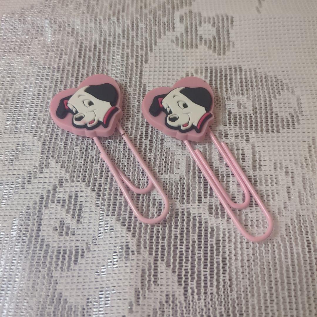 犬のハート型クリップ 2個セット