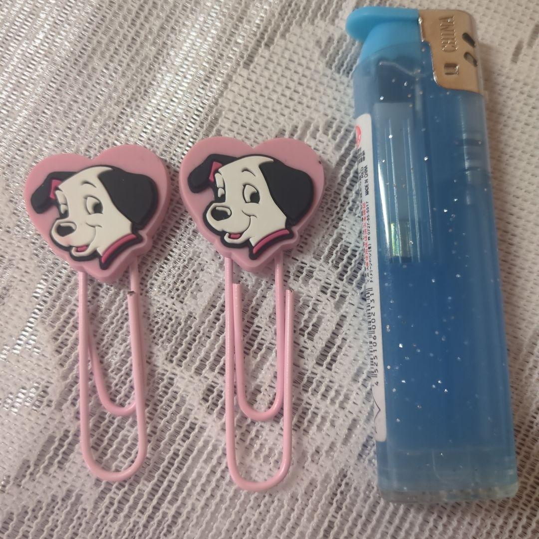 犬のハート型クリップ 2個セット