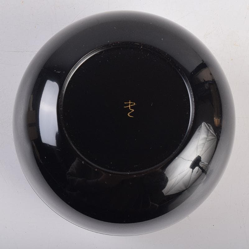 茶道具　輪島塗　文化功労者　三谷吾一作　虫沈金　棗　共布共箱　Y　R8856