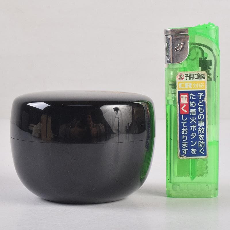 茶道具　輪島塗　文化功労者　三谷吾一作　虫沈金　棗　共布共箱　Y　R8856