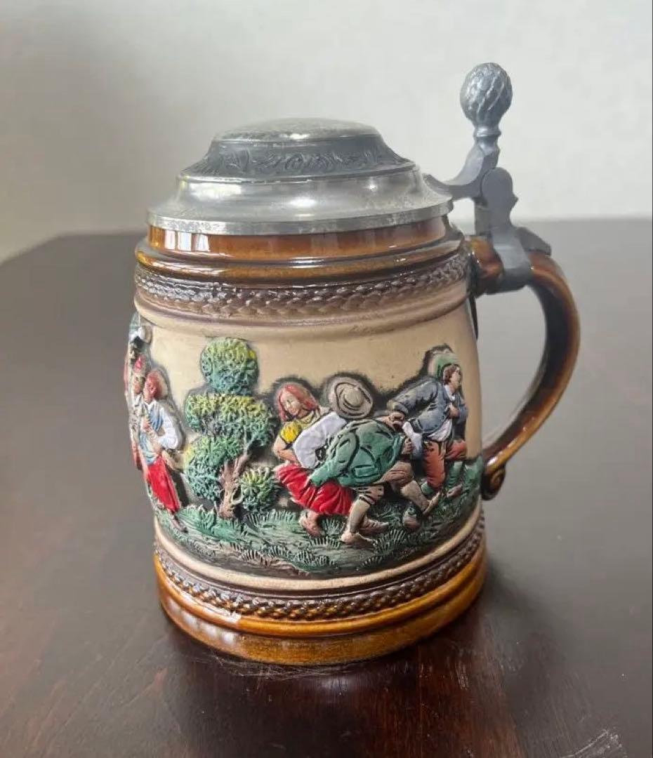 ドイツ土産　ビアジョッキ　ビアマグ　置物　陶器　アンティーク
