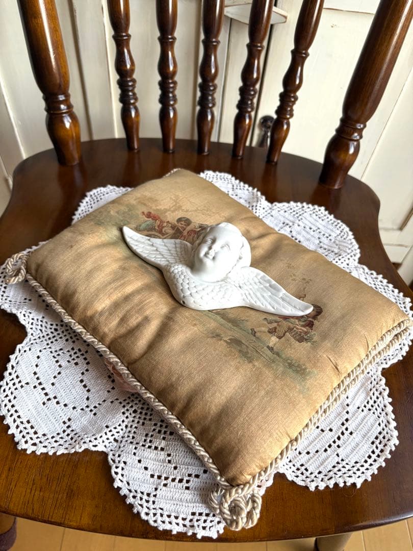 ♡ フランスアンティーク　エンジェルの壁掛け　天使の羽　ビスクドール　コンソール