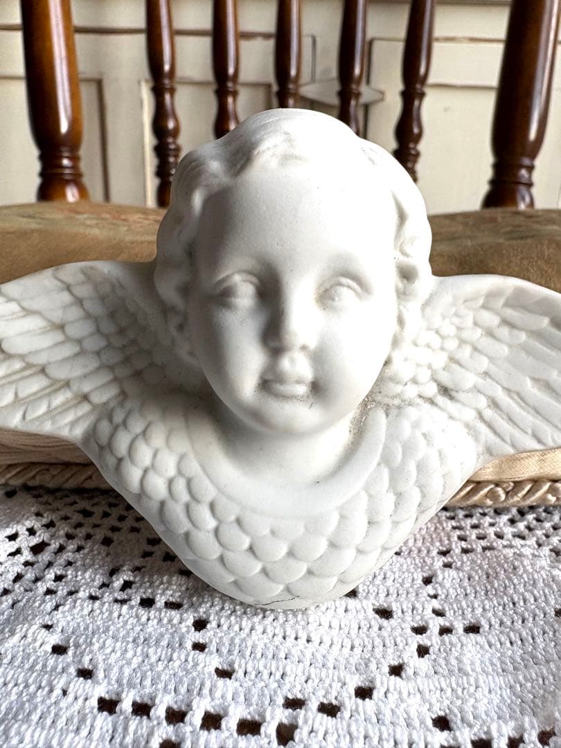 ♡ フランスアンティーク　エンジェルの壁掛け　天使の羽　ビスクドール　コンソール