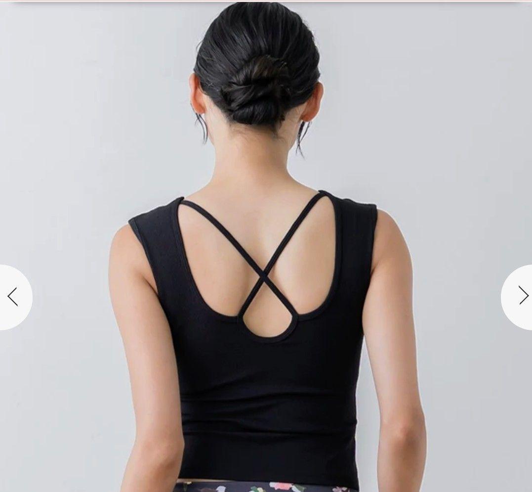 SUKALA　クロスデザインショートタンクトップ　S