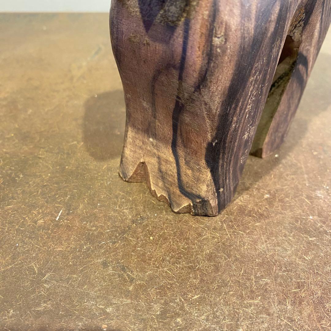 古い犬 木彫り アンティーク オブジェ アートピース