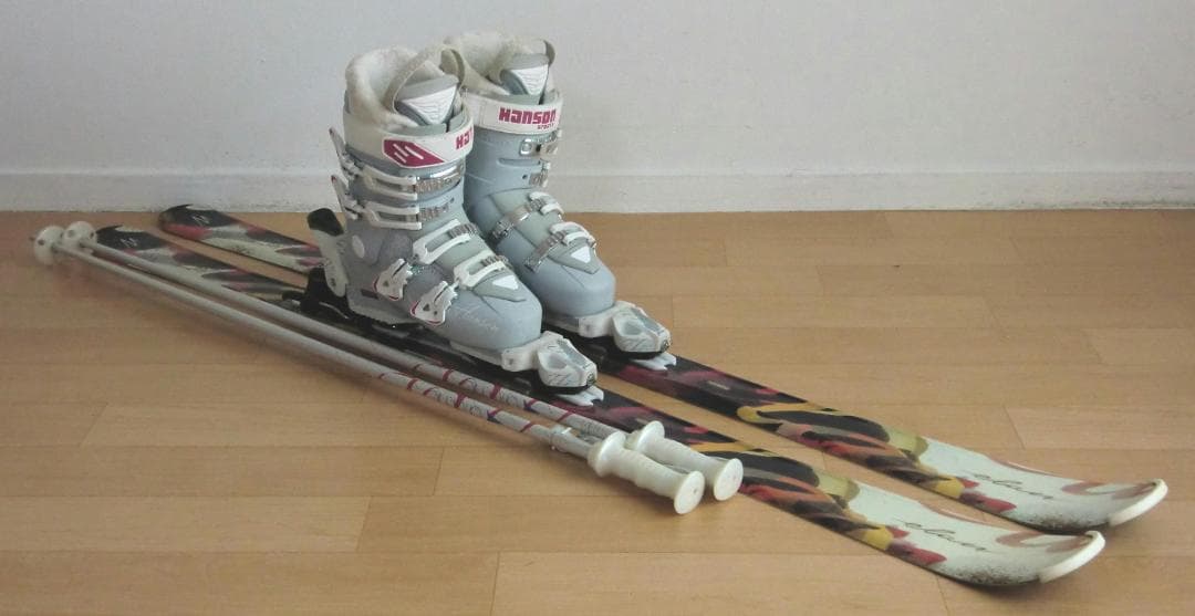 ■■送料無料■ELAN■女性用スキーセット■板152靴25-25.5■WAX済■