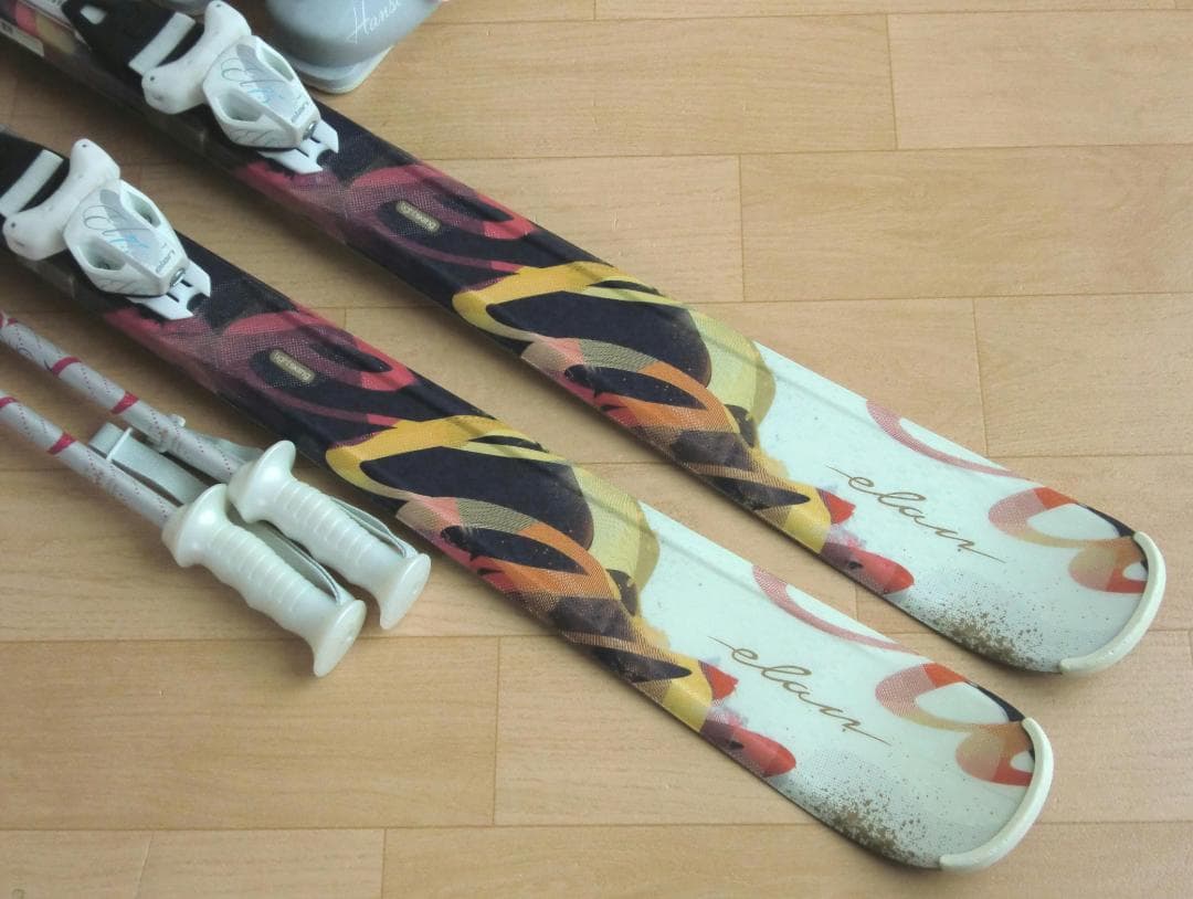 ■■送料無料■ELAN■女性用スキーセット■板152靴25-25.5■WAX済■