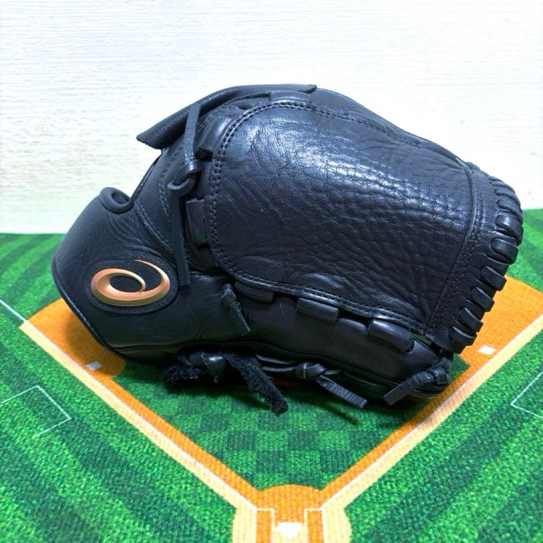 アシックスasics 軟式グローブ 投手用 ブラック DIVE
