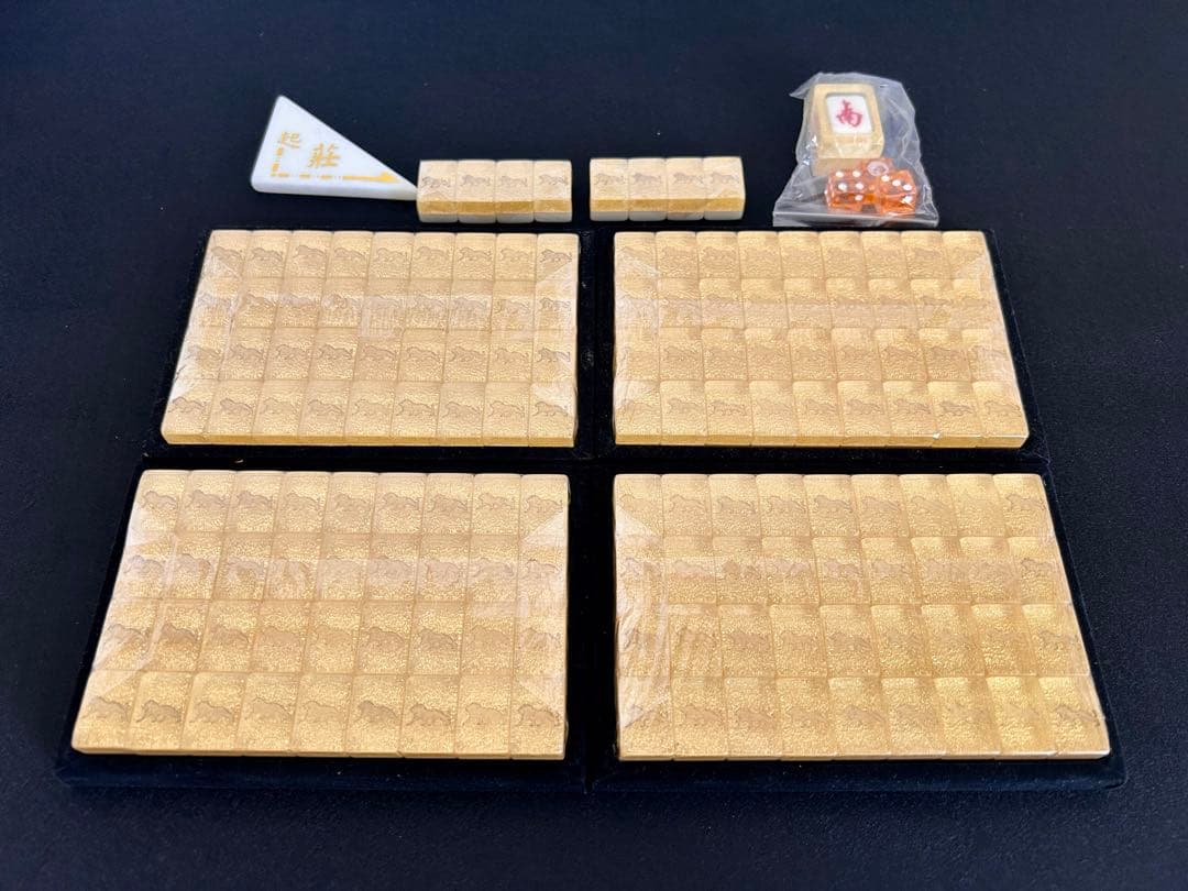 【超希少】MGMマカオ 5つ星ホテル 麻雀セット 黄金ライオン刻印