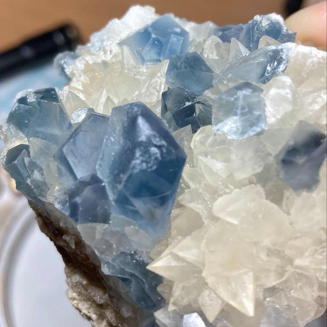 カルサイト　セレスタイン　共生鉱　アフガニスタン　182g セレスタイト