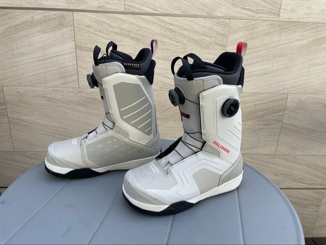 SALOMONスノーボードブーツ BOAシステム ホワイト/グレー