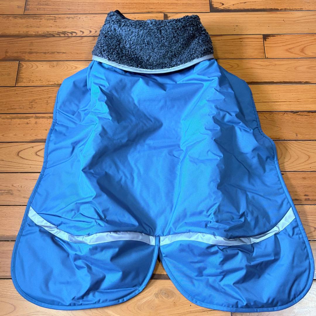 トッパポムッパ　大型犬服　コート　冬　防寒　ペトロール　青　Pomppa