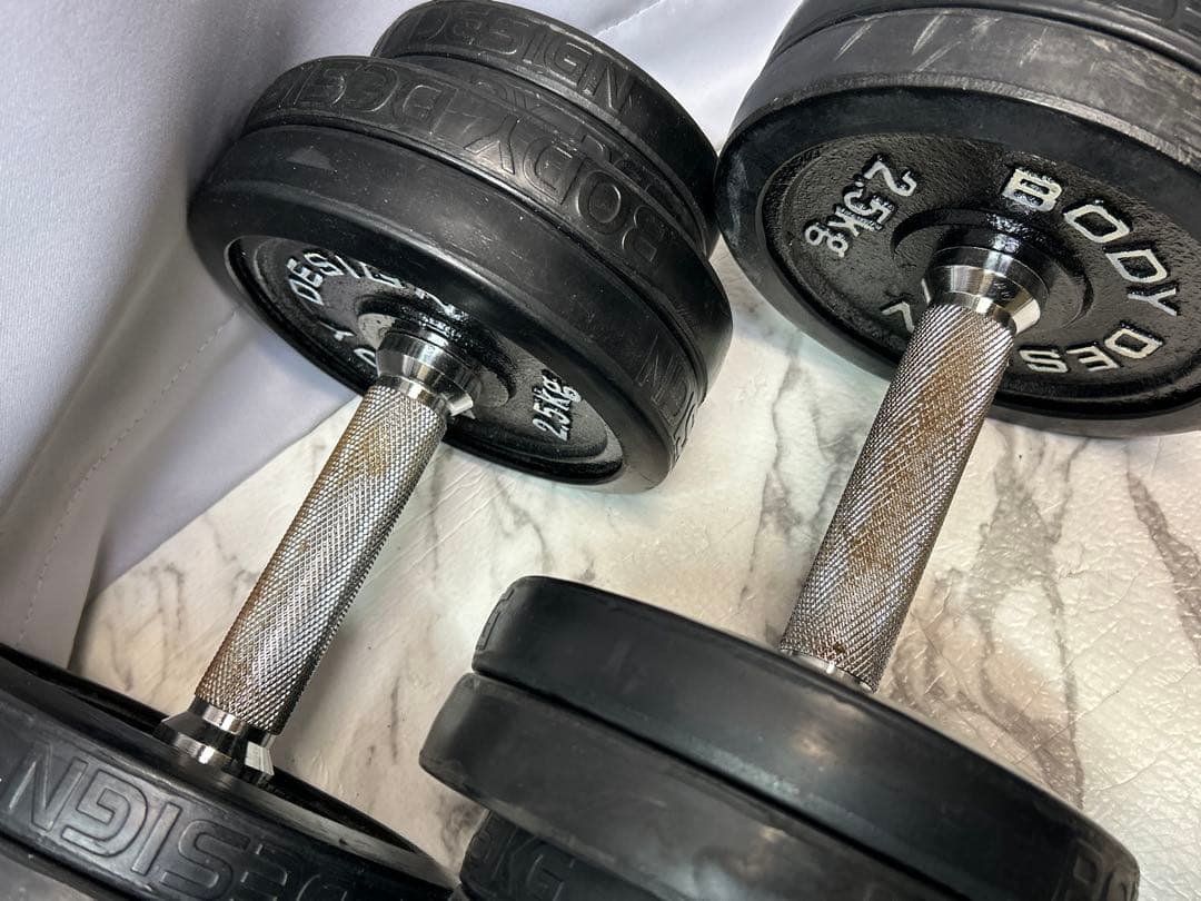 ボディデザイン　ラバー ダンベル　17.5キロ 2本セット　合計35キロ