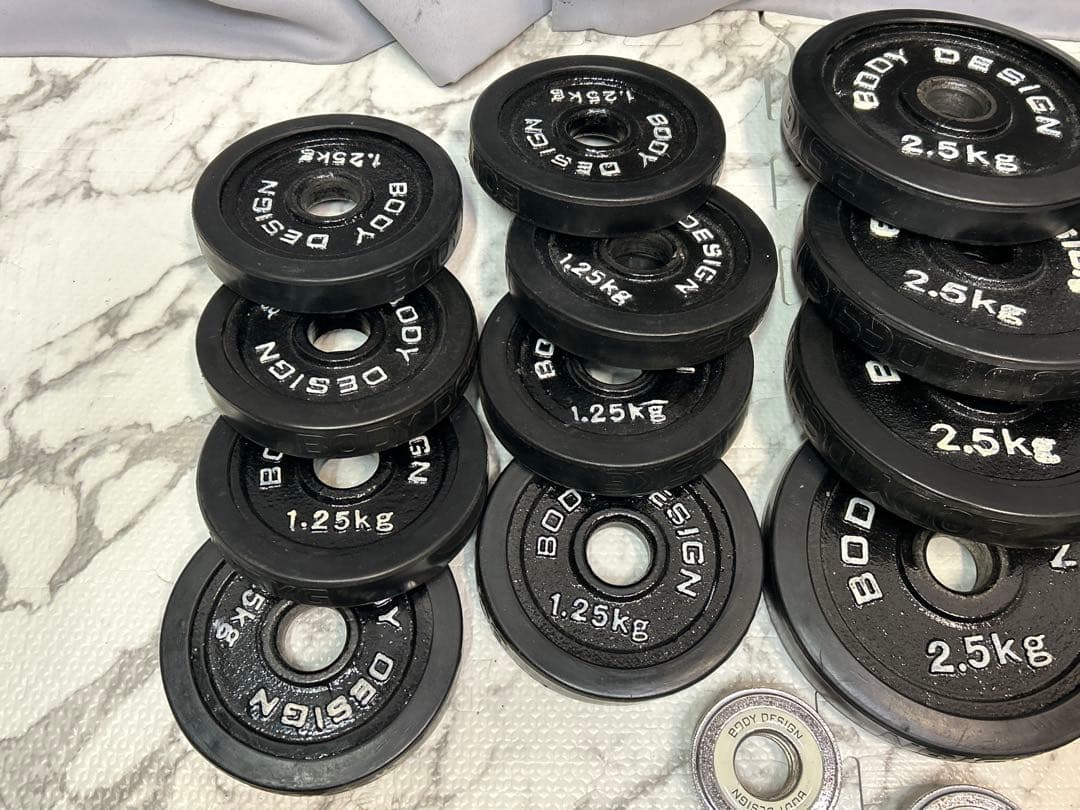 ボディデザイン　ラバー ダンベル　17.5キロ 2本セット　合計35キロ