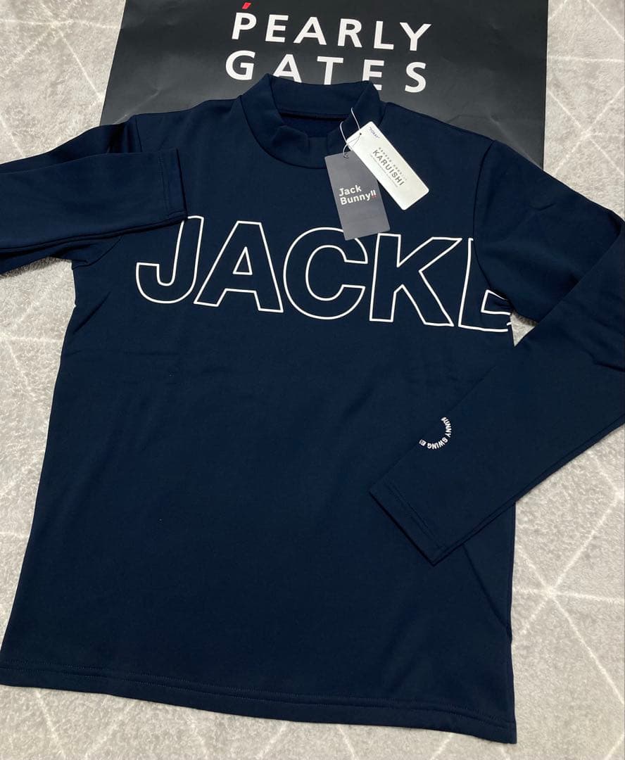 新品 パーリーゲイツ ジャックバニー KARUISHI カットソー(5)L/紺