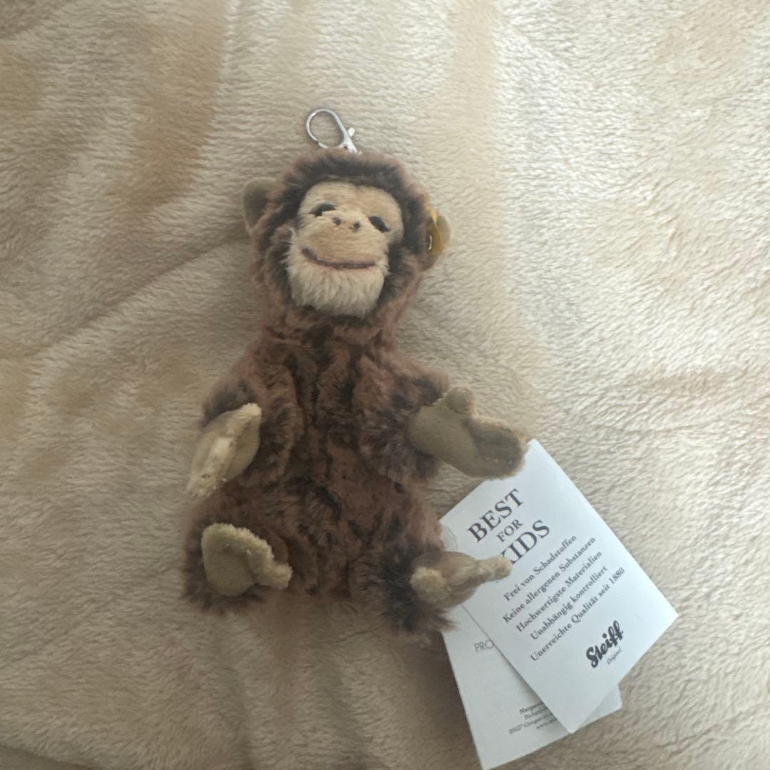 Steiff モンキー ぬいぐるみ 約15cm クリップ付き
