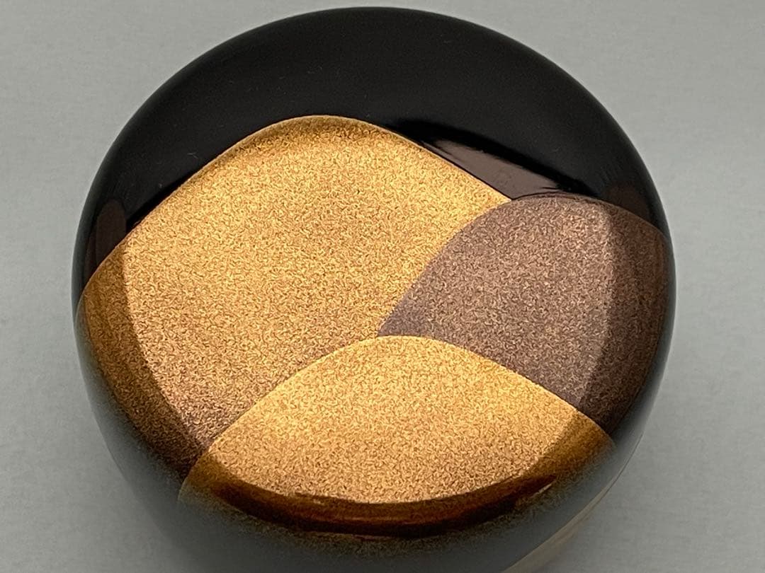 輪島塗　鈴谷鐡五郎　遠山平棗　共箱　無傷　未使用品　茶道具　棗　真物保証