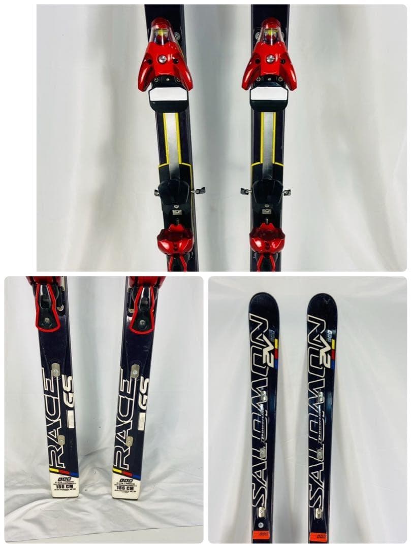 【良品】SALOMON RACE GS 186cm スキー板 ビンディング付き
